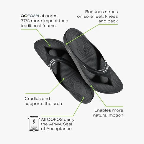 OOFOS OOlala Luxe Recovery Sandal, Midnight Spectre - Women’s Size 11 in Saudi Arabia