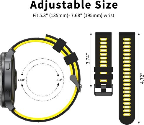 Amzpas Compatible with COROS Pace 3 Watch Band, 22mm Quick Release Sports Silicone Watch Band Breathable Wristband Strap Women Men Strap for COROS APEX 2 Pro/APEX 46mm/ APEX Pro in Saudi Arabia