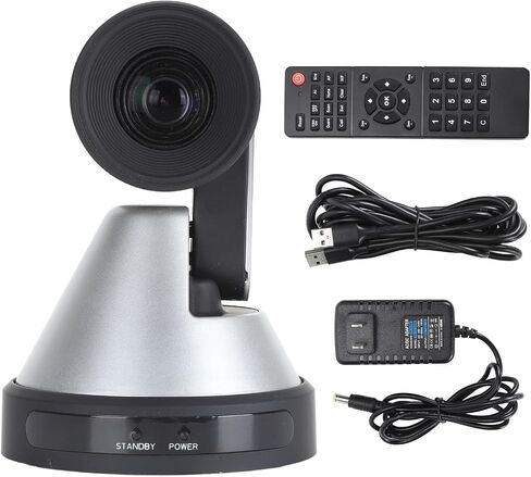 4K PTZ Conference Room Camera, HD Camera with Remote Control, 10X Zoom Angle Adjustable, 350° Horizontal Scan, Video Camera for Meeting Live Streaming Online Learn (-2612240083812) in Saudi Arabia