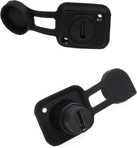 2pack HDMI Panel Mount Socket Coupler Waterproof Connector, 2.0 Version 4K 30p D-Type Cable Chassis Female to Female Extension, IP65 Bulkhead Pass Through in Saudi Arabia