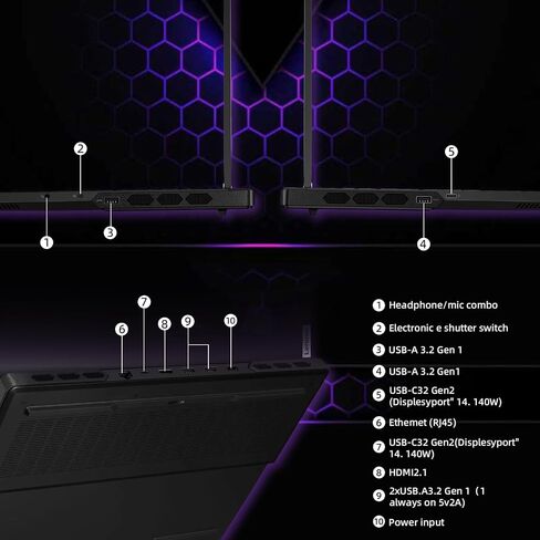 كمبيوتر محمول للألعاب Lenovo Legion Pro 7i (Gen 9) - شاشة 16 بوصة WQXGA 240 هرتز، Intel 24-Core i9-14900HX، NVIDIA GeForce RTX 4080، ذاكرة الوصول العشوائي DDR5 سعة 64 جيجابايت، 4 تيرابايت SSD، لوحة مفاتيح RGB، Windows 11 Pro وMicrosoft Office مدى الحياة in Saudi Arabia