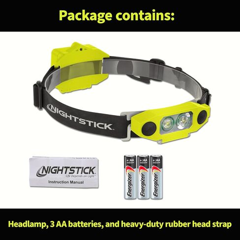 Nightstick XPP-5462RX X-Series Intrinsically Safe Low-Profile Dual-Light Headlamp, Red in Saudi Arabia