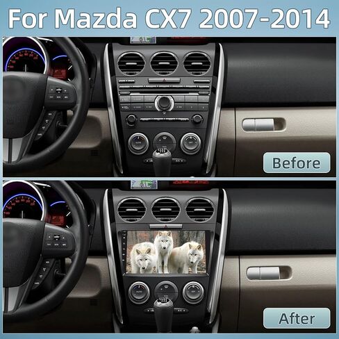 2+64G Car Radio for Mazda CX-7 CX7 CX 7 2007 2008-2014 - Apple Carplay & Android Auto - 9 Inch Android 13 Stereo with WiFi/EQ/GPS + AHD Rear View Camera in Saudi Arabia
