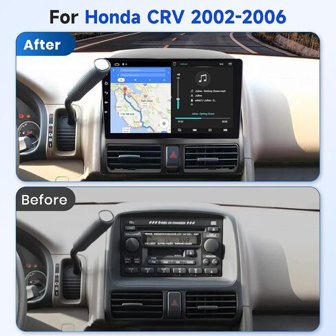 8 Core 2+64G Android Car Stereo لهوندا CRV 2002-2006 مع Carplay اللاسلكي Android Auto Radio Car، 10.1 بوصة وحدة رئيسية تعمل باللمس مرآة رابط WiFi GPS Bluetooth FM/RDS DSP AHD كاميرا احتياطية SWC in Saudi Arabia