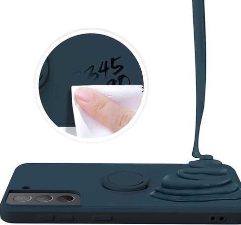 abitku Compatible with Galaxy S21 Plus Case, 360°Ring Kickstand Holder (Support Magnetic Car Mount) with Microfiber Cloth Shockproof Protective for Samsung Galaxy S21+ 6.7 inch (Pine Green) in Saudi Arabia