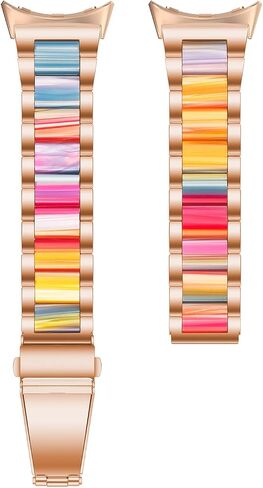 Resin Stainless Steel Watchband Compatible with Google Pixel Watch 2 2023/Pixel Watch 2022 Smartwatch Quick Fit Metal Wristband Replacement Strap for Women Men in Saudi Arabia