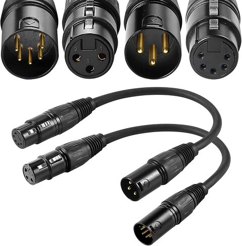 محول DMX 10 بوصة 5F3M 2 حزمة 3 دبوس ذكر إلى 5 دبوس محول DMX أنثى in Saudi Arabia