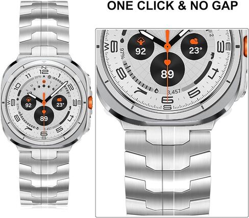 سوار تيتانيوم من TRUMiRR لساعة Galaxy Watch Ultra 47 مم للرجال والنساء، حزام ساعة معدني متين من التيتانيوم بدون فجوة لساعة Samsung Galaxy Watch Ultra 47 مم (2024) in Kuwait