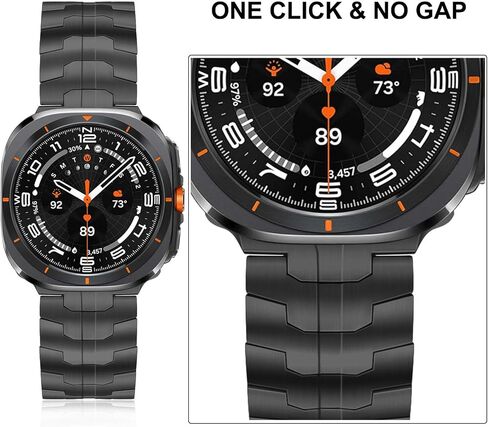TRUMiRR Titanium Band for Galaxy Watch Ultra 47mm Men Women, Rugged Titanium Metal Watchband No Gap Strap for Samsung Galaxy Watch Ultra 47mm (2024) in Saudi Arabia