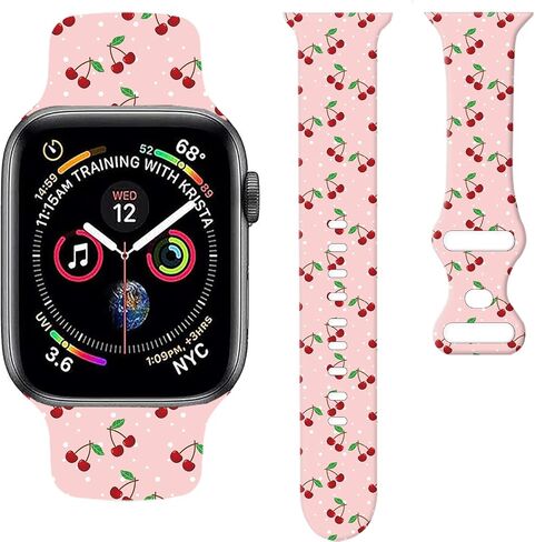 Sport Watch Bands Compatible with Apple Watch Band 38mm 40mm 41mm for Women Men, Adjustable Soft Silicone Replacement Smartwatch Wristband for iWatch Series 7 6 5 4 3 2 1 SE(daih) in Saudi Arabia