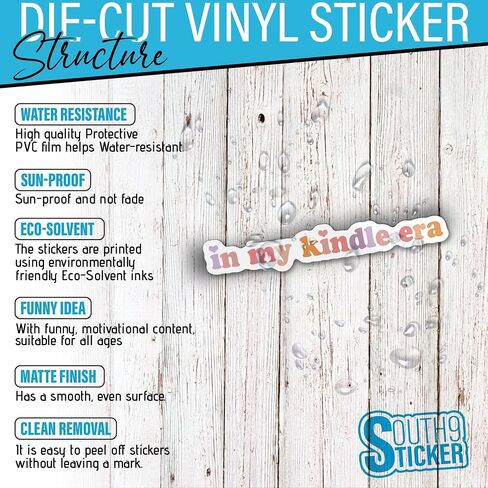 (3Pcs) In My Kindle Era Sticker Funny Kindle Bookish Spicy Book Bookclub Stickers 2" Vinyl Die-cut Stickers for Hard Hat Water Bottle Laptop Skateboard Helmet Aesthetic Decoration Stuff Gifts 2 Inches in Kuwait