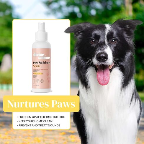 Paw Sanitizer Spritz - Dog Paw Cleaner - Cleans & Protects Paw Pads - Dog Grooming - Soothing Cleaning & Conditioning - Copaiba Oil, Vitamin E - Nourish & Sanitize Paws No-Rinse - 5.1 oz in Saudi Arabia