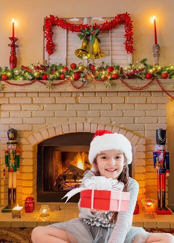 5x7ft Merry Christmas Backdrop Christmas Fireplace Backdrop Christmas Party Decoration Backdrop Xmas Photographer Studio Props F99 in Kuwait
