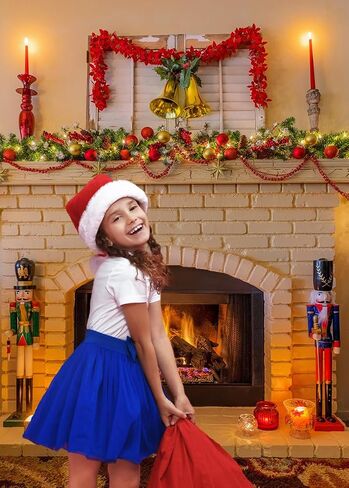 5x7ft Merry Christmas Backdrop Christmas Fireplace Backdrop Christmas Party Decoration Backdrop Xmas Photographer Studio Props F99 in Kuwait