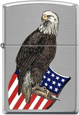 Historic Old Abe American War Eagle and Flag Shield Patriotic Zippo Lighter in Saudi Arabia