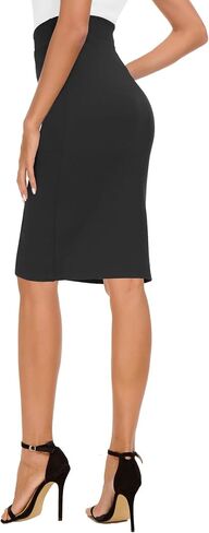 EXCHIC Women's High Waist Bodycon Midi Pencil Skirt in Kuwait
