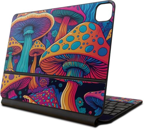Skin Compatible with Apple Magic Keyboard for iPad Air 11-inch (M2) 2024 - Mushrooms - Premium 3M Vinyl Protective Wrap Decal Cover - Easy to Apply | Crafted in The USA by MightySkins in Saudi Arabia