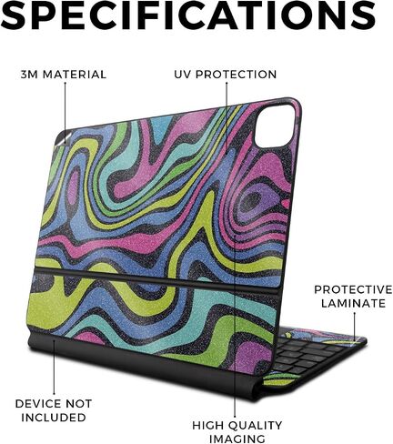 Skin Compatible with Apple Magic Keyboard for iPad Air 11-inch (M2) 2024 - Mushrooms - Premium 3M Vinyl Protective Wrap Decal Cover - Easy to Apply | Crafted in The USA by MightySkins in Saudi Arabia