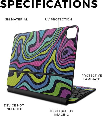 Skin Compatible with Apple Magic Keyboard for iPad Air 11-inch (M2) 2024 - Mushrooms - Premium 3M Vinyl Protective Wrap Decal Cover - Easy to Apply | Crafted in The USA by MightySkins in Saudi Arabia