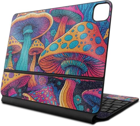 Skin Compatible with Apple Magic Keyboard for iPad Air 11-inch (M2) 2024 - Mushrooms - Premium 3M Vinyl Protective Wrap Decal Cover - Easy to Apply | Crafted in The USA by MightySkins in Saudi Arabia