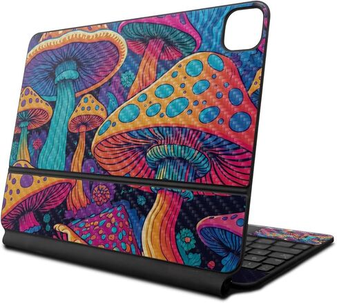 Skin Compatible with Apple Magic Keyboard for iPad Air 11-inch (M2) 2024 - Mushrooms - Premium 3M Vinyl Protective Wrap Decal Cover - Easy to Apply | Crafted in The USA by MightySkins in Saudi Arabia