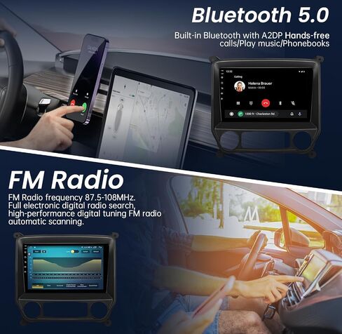 4G+32G Car Stereo Radio Accessorie for Chevy Silverado 2014 2015 2016 2017 2018: 9Inches DSP High-Fidelity Sound Head Unit with Wireless CarPlay Android Auto Bluetooth (Support upgrade to Bose system) in Kuwait