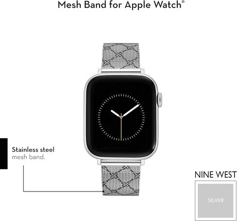 سوار شبكي أنيق من NINE WEST لساعة Apple آمن وقابل للتعديل in Saudi Arabia
