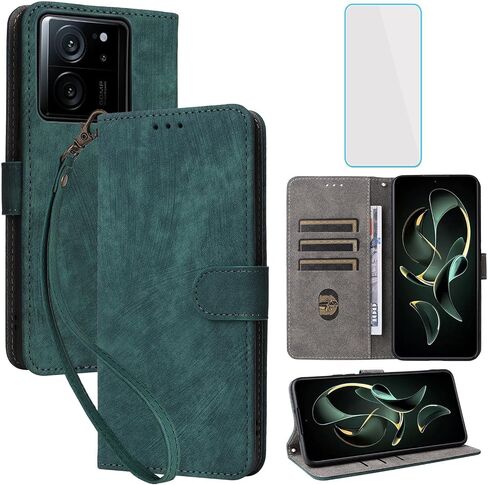 for Xiaomi 13T Pro 5G / Xiaomi 13T 5G Wallet Phone Case with Screen Protector [RFID Blocking] Flip Card Holder Kickstand Men Women Cell Phone Case for Redmi 13TPro K60 Ultra Purple in Saudi Arabia