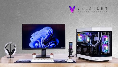 Velztorm Praetix 3D Desktop PC (AMD Ryzen 7 9800X3D, GeForce RTX 4080 Super, 64GB DDR5, 2TB PCIe SSD + 2TB HDD, RGB Fans, 360mm AIO, 1000W PSU, WiFi 7, Bluetooth 5.4, RJ-45, HDMI, Win 11 Pro) in Saudi Arabia