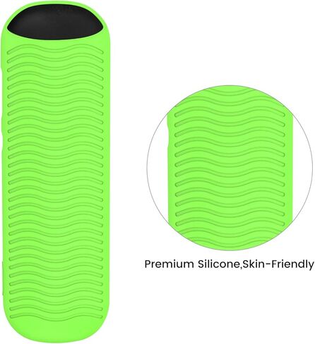 غطاء جهاز تحكم عن بعد لجهاز التحكم الصوتي روكو (رسمي) RCA1R 2023 جديد، يتوهج في الظلام، حافظة تحكم من السيليكون مضادة للانزلاق مع سوار معصم، أخضر in Kuwait