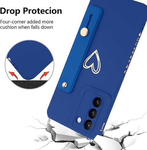 Fiyart Designed for Samsung Galaxy S24 Ultra Case with Phone Stand Holder Cute Love Hearts Protective Camera Protection Cover with Wrist Strap for Women Girls for Galaxy S24 Ultra 6.8"-Wine Red in Saudi Arabia