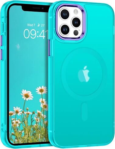 BENTOBEN for Magnetic iPhone 12&12 Pro Phone Case [Compatible with Magsafe] Slim Fit Matte Design Shockproof Bumper Protective Drop Protection Girl Women Boy Men iPhone 12/12Pro Magnetic Cover, Purple in Kuwait