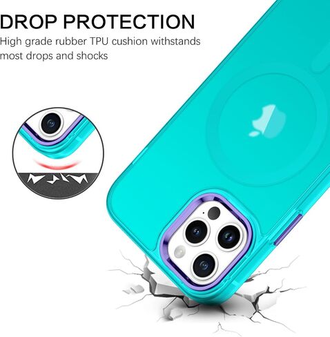 BENTOBEN for Magnetic iPhone 12&12 Pro Phone Case [Compatible with Magsafe] Slim Fit Matte Design Shockproof Bumper Protective Drop Protection Girl Women Boy Men iPhone 12/12Pro Magnetic Cover, Purple in Kuwait