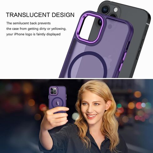 BENTOBEN for Magnetic iPhone 12&12 Pro Phone Case [Compatible with Magsafe] Slim Fit Matte Design Shockproof Bumper Protective Drop Protection Girl Women Boy Men iPhone 12/12Pro Magnetic Cover, Purple in Kuwait