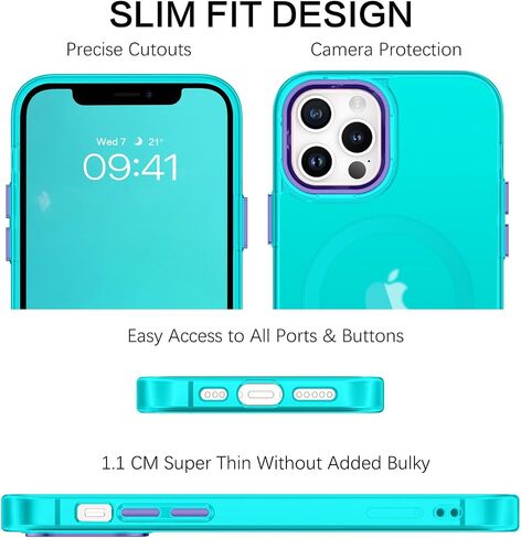 BENTOBEN for Magnetic iPhone 12&12 Pro Phone Case [Compatible with Magsafe] Slim Fit Matte Design Shockproof Bumper Protective Drop Protection Girl Women Boy Men iPhone 12/12Pro Magnetic Cover, Purple in Kuwait