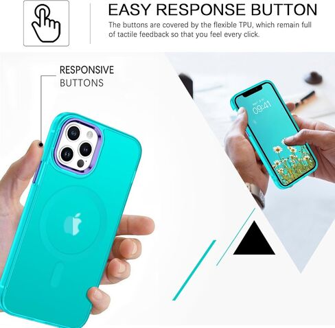 BENTOBEN for Magnetic iPhone 12&12 Pro Phone Case [Compatible with Magsafe] Slim Fit Matte Design Shockproof Bumper Protective Drop Protection Girl Women Boy Men iPhone 12/12Pro Magnetic Cover, Purple in Kuwait