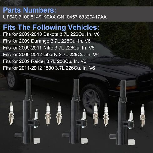 4 قطع من ملفات الإشعال UF557 + 4 قطع من شمعات الإشعال إيريديوم ZFR5FGP تناسب 2011-2014 200، 2009-2019 رحلة، 2007-2017 باتريوت، مجموعة لفائف استبدال OE 4606824AB 4606824AC in Kuwait