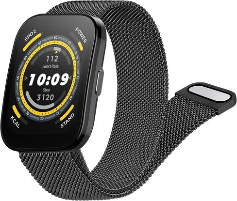 Meliya Band for Amazfit Bip 5 Band Women Men Women Men, 22mm Stainless Steel Metal Replacement Bands for Amazfit Bip 5 Smart Watch in Saudi Arabia