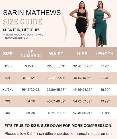 Sarin Mathews Women’s Tummy Control Shapewear Shorts High Waited Body Shaper for Thigh Slimming Underwear Girdle in Kuwait