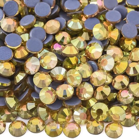 Blinginbox أحجار الراين الإصلاحية، 1440 قطعة من أحجار الراين الكريستالية المسطحة للملابس اليدوية الديكور، منجم ذهبي، SS20، 4.6-4.8 مم in Kuwait