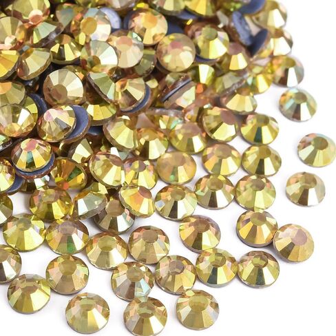 Blinginbox أحجار الراين الإصلاحية، 1440 قطعة من أحجار الراين الكريستالية المسطحة للملابس اليدوية الديكور، منجم ذهبي، SS20، 4.6-4.8 مم in Kuwait