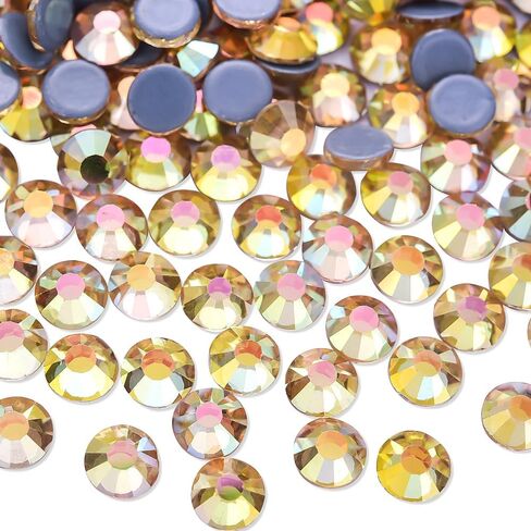 Blinginbox أحجار الراين الإصلاحية، 1440 قطعة من أحجار الراين الكريستالية المسطحة للملابس اليدوية الديكور، منجم ذهبي، SS20، 4.6-4.8 مم in Kuwait