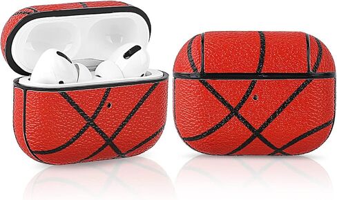 حافظة LEWOTELeather متوافقة مع Apple Airpods Pro & Pro 2 غطاء لطيف مضحك (كرة السلة) in Kuwait