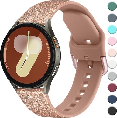 أساور Vancle متوافقة مع Samsung Galaxy Watch 7 Band 40mm 44mm، Samsung Galaxy Watch FE Bands 40mm، 20mm حزام بديل رياضي من السيليكون الناعم لساعة Galaxy Watch 7 Band النساء والرجال in Kuwait