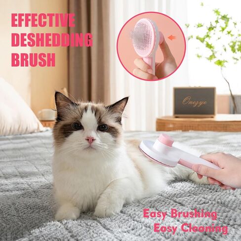 Cat Brush Grooming Kit 5pcs - Cat Brushes for indoor Cats, Cat Brush for Shedding for Long Haired Cats, Cat Brush for Matted Fur Hair, Pet Self Cleaning Kit with Flea Comb Set Blue in Saudi Arabia