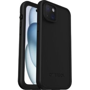 OtterBox iPhone 15 Plus and iPhone 14 Plus FRĒ Series Waterproof Case with MagSafe (Designed by LifeProof) - BLACK, waterproof, 60% recycled plastic, sleek and stylish
