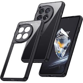 for OnePlus 12 Case, Translucent Matte Shockproof Bumper Case with Camera Cover for One Plus 12, Slim Thin Yet Military Grade Drop Proof Silicone Phone Cover