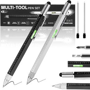 WY WENYUAN Gifts for Men, Birthday Gifts for Men Multitool Pen, Mens Gifts for Him Dad Husband Grandpa, Stocking Stuffers for Adults Men, Dad Gifts, Tools Gadgets for Men, White Elephant Gifts