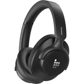 Tronsmart Q20S Hybrid Active Noise Cancelling Headphones, Wireless Over Ear Headphones with Mic, Hi-Res Audio, 60H Playtime, Deep Bass Custom EQ via App, Comfort Fit, for Travel Home Office
