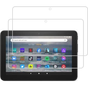 Design for Amazon Kindle Fire 7 Tablet 7 inch, (2022 Release -12th Generation) Tempered Glass Screen Protector, Anti Scratch,Bubble Free,High Definition（2 Pack）